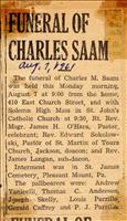 Saam, Charles M.(FuneralNotice)